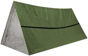 Emergency Survival Tent. 2-Person Tube Shelter Waterproof & Windproof Reusable Thermal Blanket Compact,Lightweight Includes SOS Whistle Perfect for Camping, Hiking, and Emergencies.