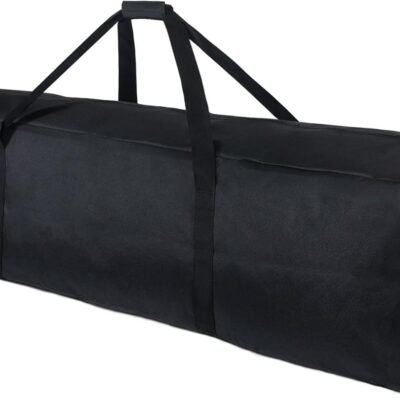 46 Inch Extra Large Zippered Duffel Bag for Travel Camping Sports Equipment Storage, Waterproof Foldable Luggage Bag with Padded Handles