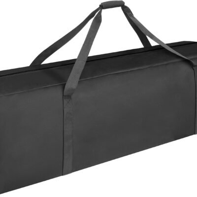 52" Sports Duffle Bag - 160L Extra Large Travel Duffel Luggage Bag with Upgrade 2-way Lockable Zippers, Sturdy & Water Resistant Long Duffle Bag for Camping Moving (Black 52inch)