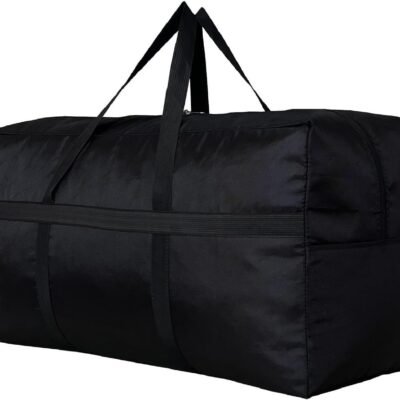 Extra Large Storage Duffle Bag for Travel, Black Oversized Giant Big Traveling Duffle Bag