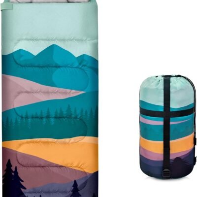 Sleeping Bags for Adults Kids,3 Seasons Cold Warm Weather Waterproof Lightweight Camping Sleeping Bags for Men and Women,Camping Outdoor Travel