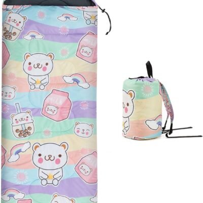 Kids Sleeping Bag for Camping - Lightweight 3 Season Backpacking Sleeping Bag, Compact Child Sleeping Bag for Girls and Boys, Waterproof Youth Sleeping Bag for Outdoor by