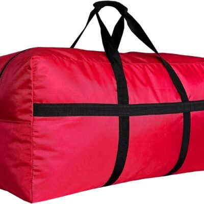 Extra Large Duffle Bag for Travel, Big Foldable Storage Bag - Red